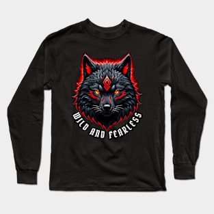 Glowing Glyph Wolf Long Sleeve T-Shirt